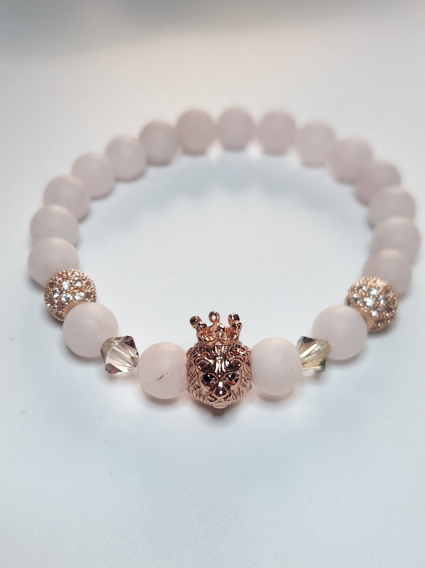 Woman's Rose Quartz  Bracelet-Made with Love